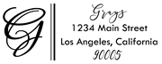 Double lines Letter G Monogram Stamp Sample